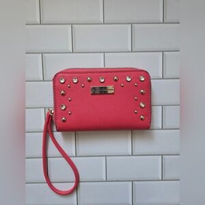 NY & Company Coral Studded Wristlet